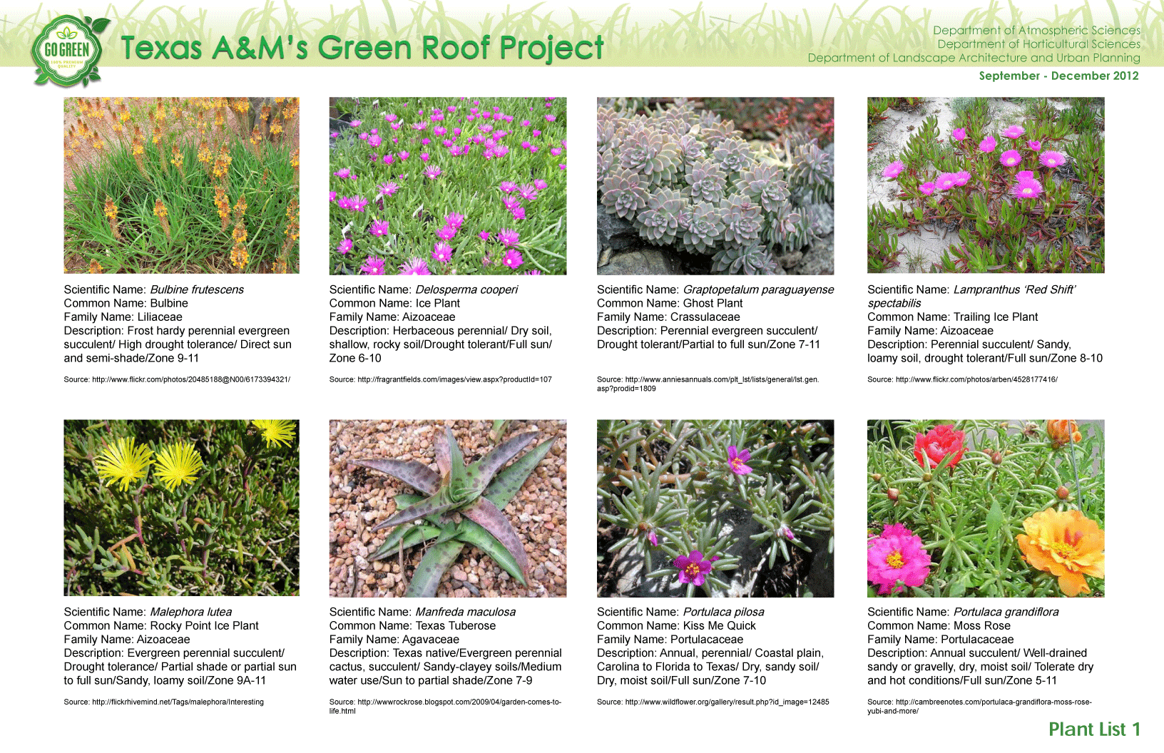 Langford green roof plant list by Ao Shi | Texas A&M's ...