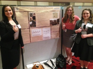 Logan Gerber-Chavez, Kathryn Westerman, and Kat Cobb presenting the Greenroof research at Texas A&M's Student Research Week